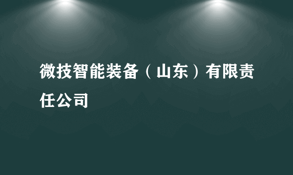 微技智能装备（山东）有限责任公司