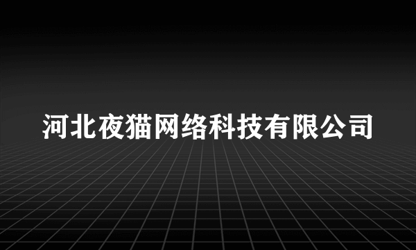 河北夜猫网络科技有限公司