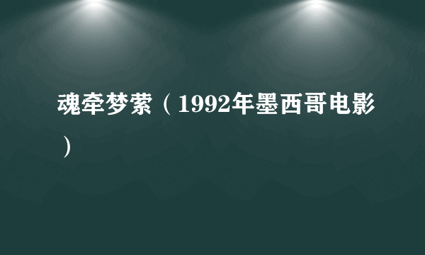 魂牵梦萦（1992年墨西哥电影）