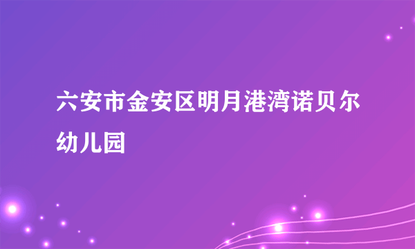 六安市金安区明月港湾诺贝尔幼儿园