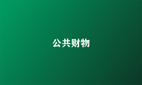 公共财物