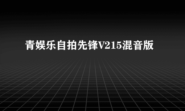 青娱乐自拍先锋V215混音版