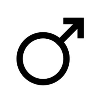 ♂（传说中爱神和女神的代用符号）