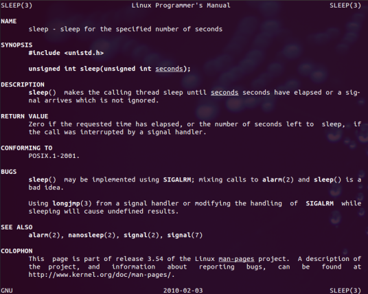 Linux sleep函数
