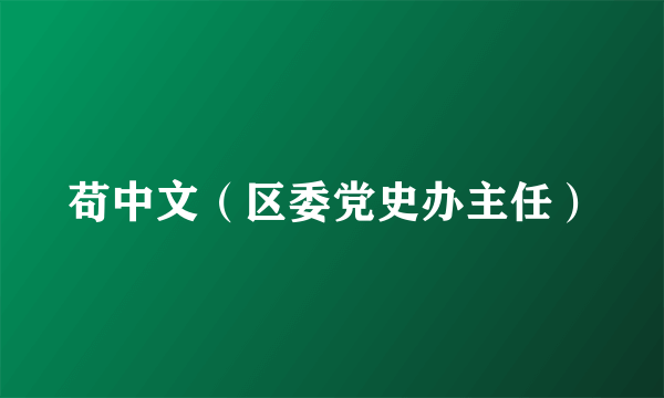 苟中文（区委党史办主任）