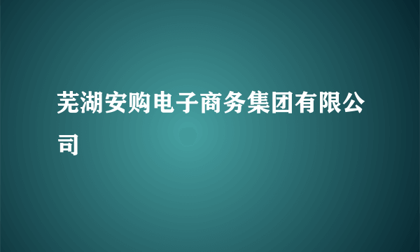 芜湖安购电子商务集团有限公司