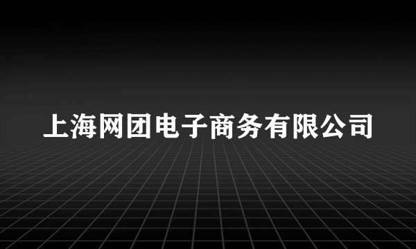上海网团电子商务有限公司