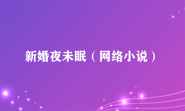 新婚夜未眠（网络小说）