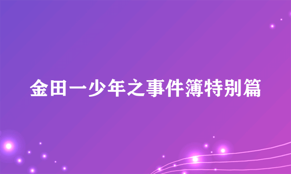 金田一少年之事件簿特别篇