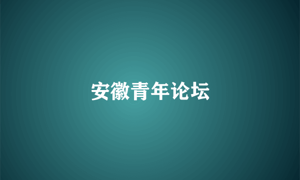 安徽青年论坛