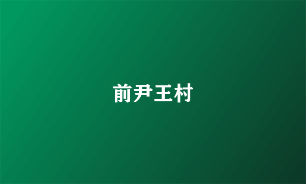 前尹王村