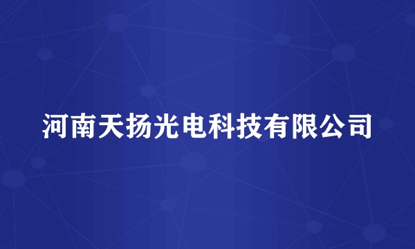 河南天扬光电科技有限公司
