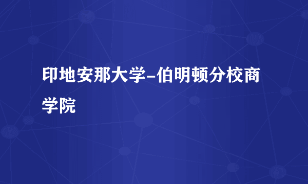 印地安那大学-伯明顿分校商学院