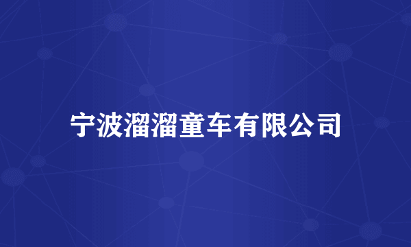 宁波溜溜童车有限公司