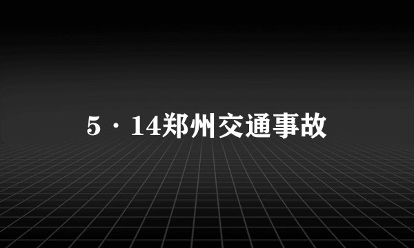 5·14郑州交通事故
