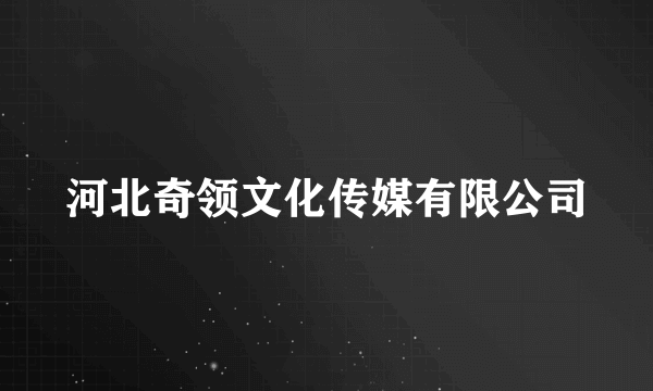 河北奇领文化传媒有限公司