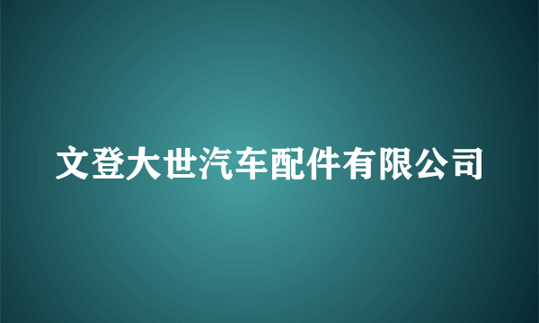 文登大世汽车配件有限公司