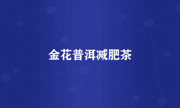 金花普洱减肥茶