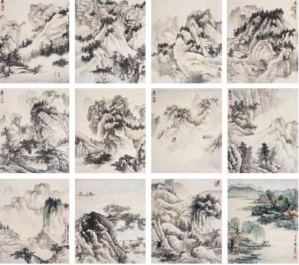 一览众山小山水册