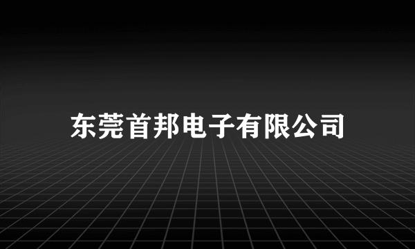 东莞首邦电子有限公司