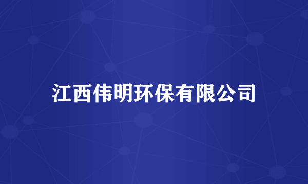 江西伟明环保有限公司