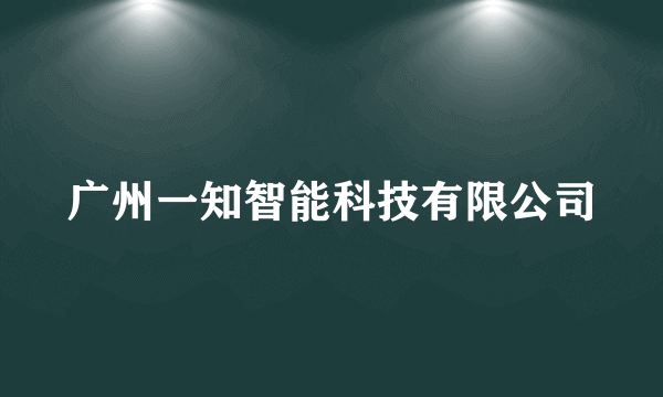 广州一知智能科技有限公司