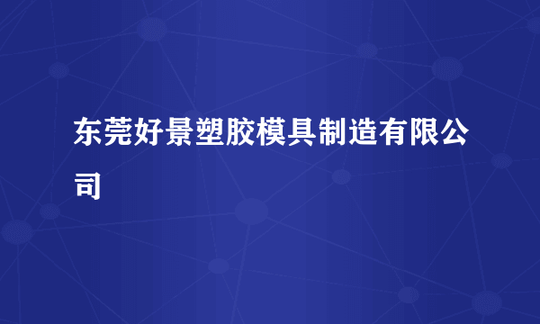 东莞好景塑胶模具制造有限公司
