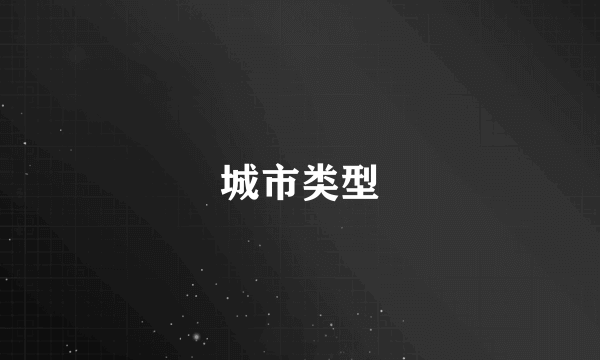 城市类型