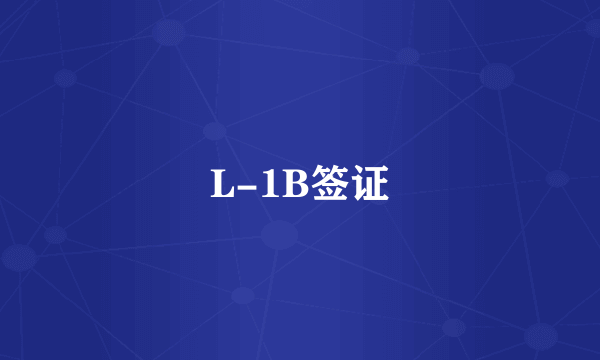 L-1B签证
