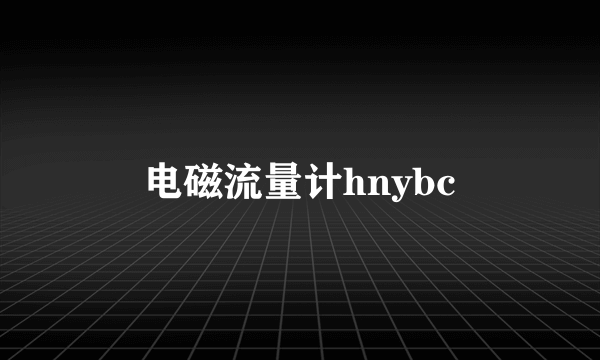 电磁流量计hnybc