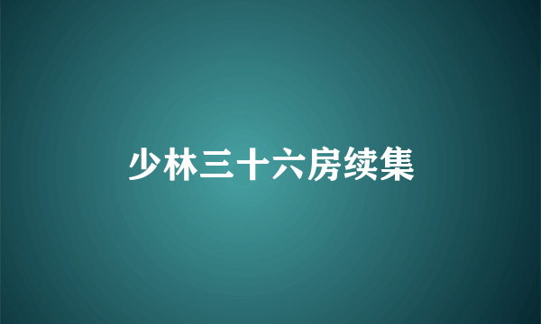 少林三十六房续集