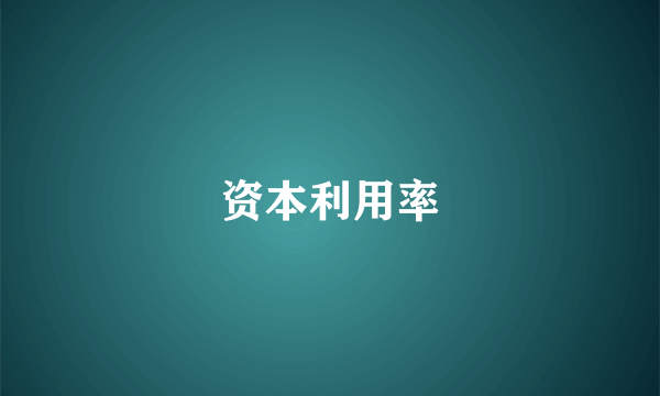 资本利用率