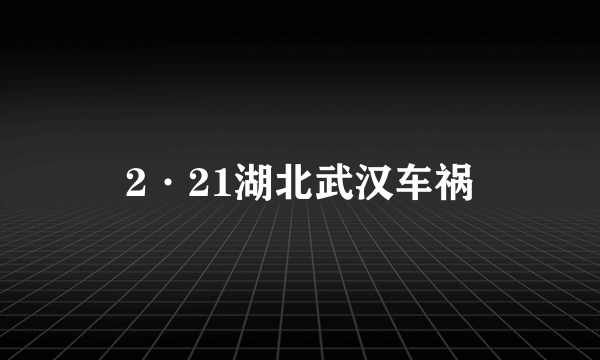 2·21湖北武汉车祸