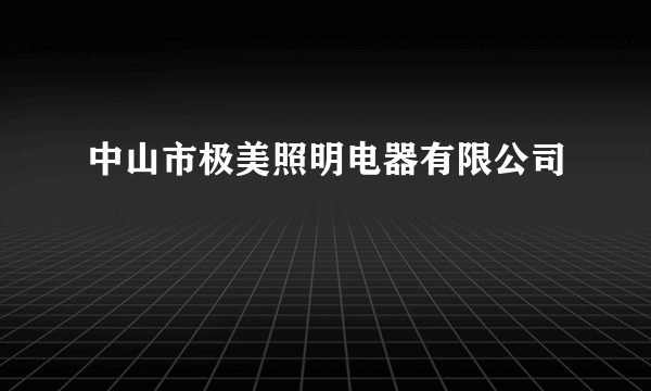 中山市极美照明电器有限公司