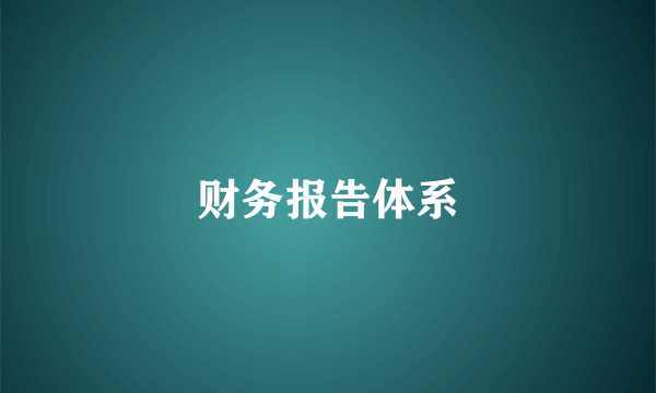 财务报告体系