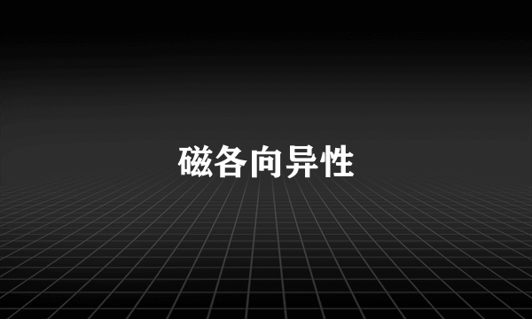 磁各向异性
