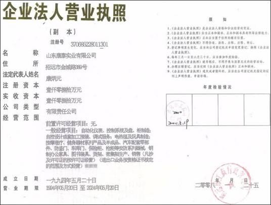 山东康泰实业有限公司