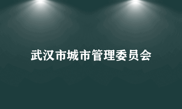 武汉市城市管理委员会
