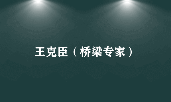 王克臣（桥梁专家）