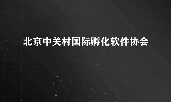 北京中关村国际孵化软件协会