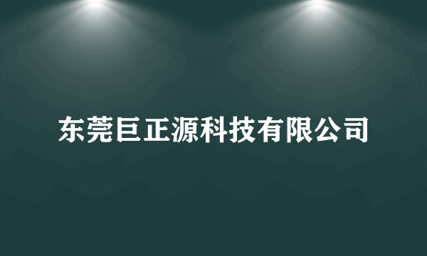 东莞巨正源科技有限公司