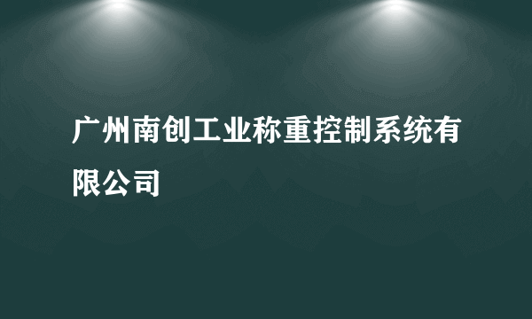 广州南创工业称重控制系统有限公司