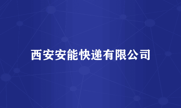 西安安能快递有限公司