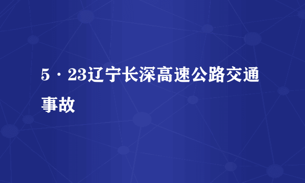 5·23辽宁长深高速公路交通事故