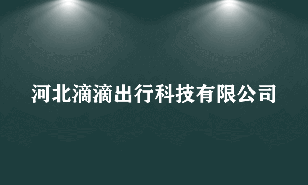 河北滴滴出行科技有限公司