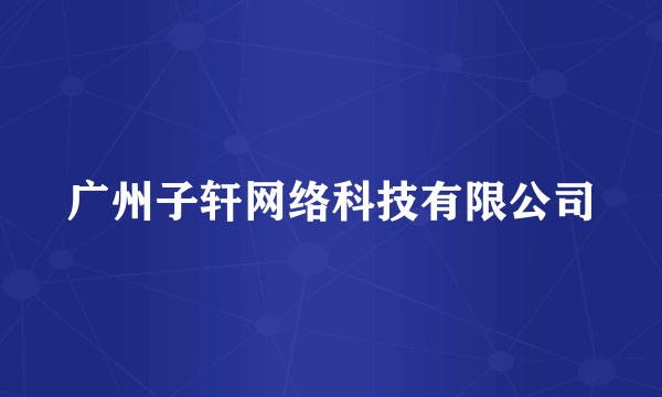 广州子轩网络科技有限公司