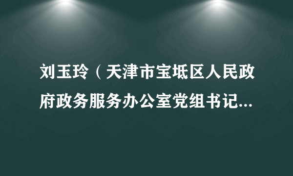 刘玉玲（天津市宝坻区人民政府政务服务办公室党组书记、主任、一级调研员）