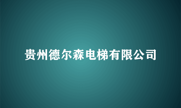 贵州德尔森电梯有限公司