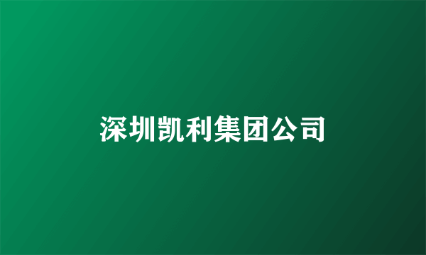 深圳凯利集团公司
