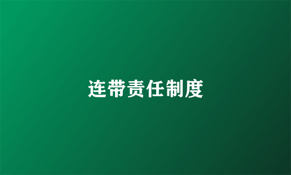 连带责任制度